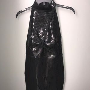 Bebe Black Sequined Homecoming Short Tight dress